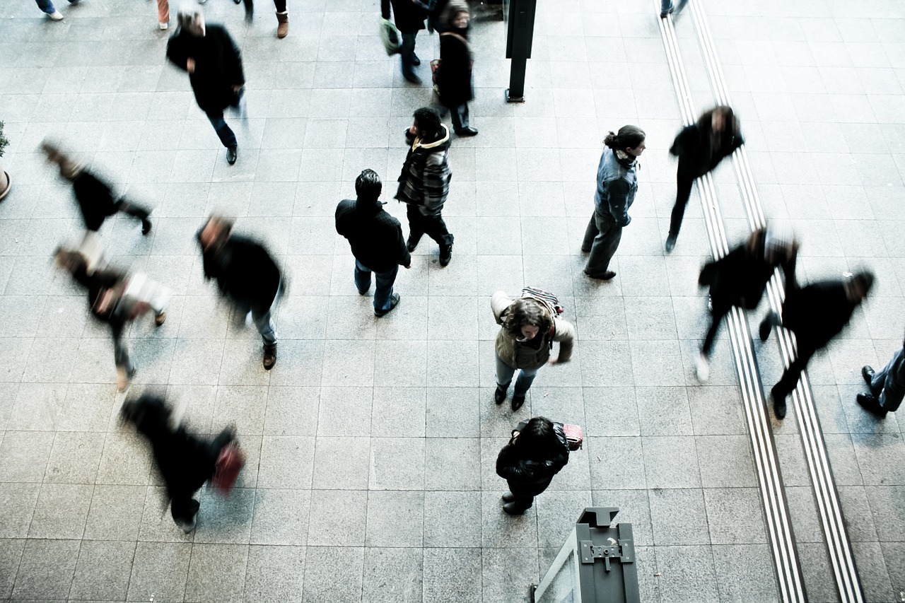 business people walking